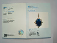3.66 Ct Oval Natural Sapphire 14K Gold Pendant