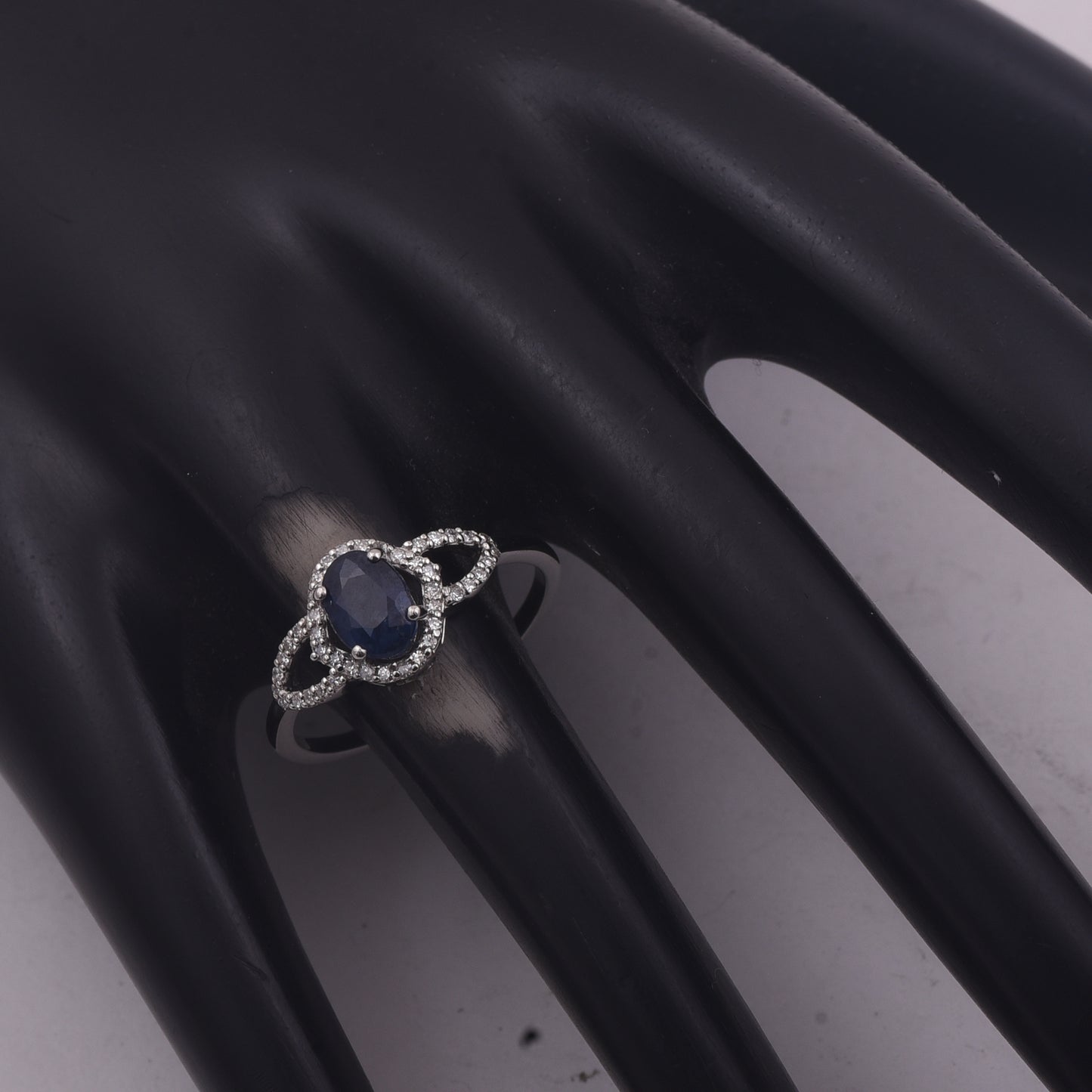 1.23 Ct Oval Mixed Cut Natural Sapphire 950 Platinum Ring