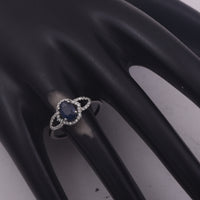 1.23 Ct Oval Mixed Cut Natural Sapphire 950 Platinum Ring