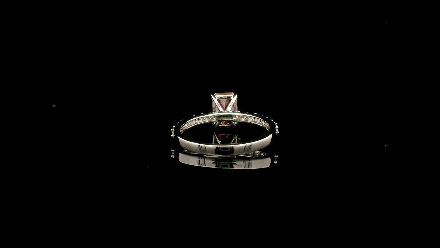 1.86 Carats Pink Lab Grown Diamond 14K Gold Ring