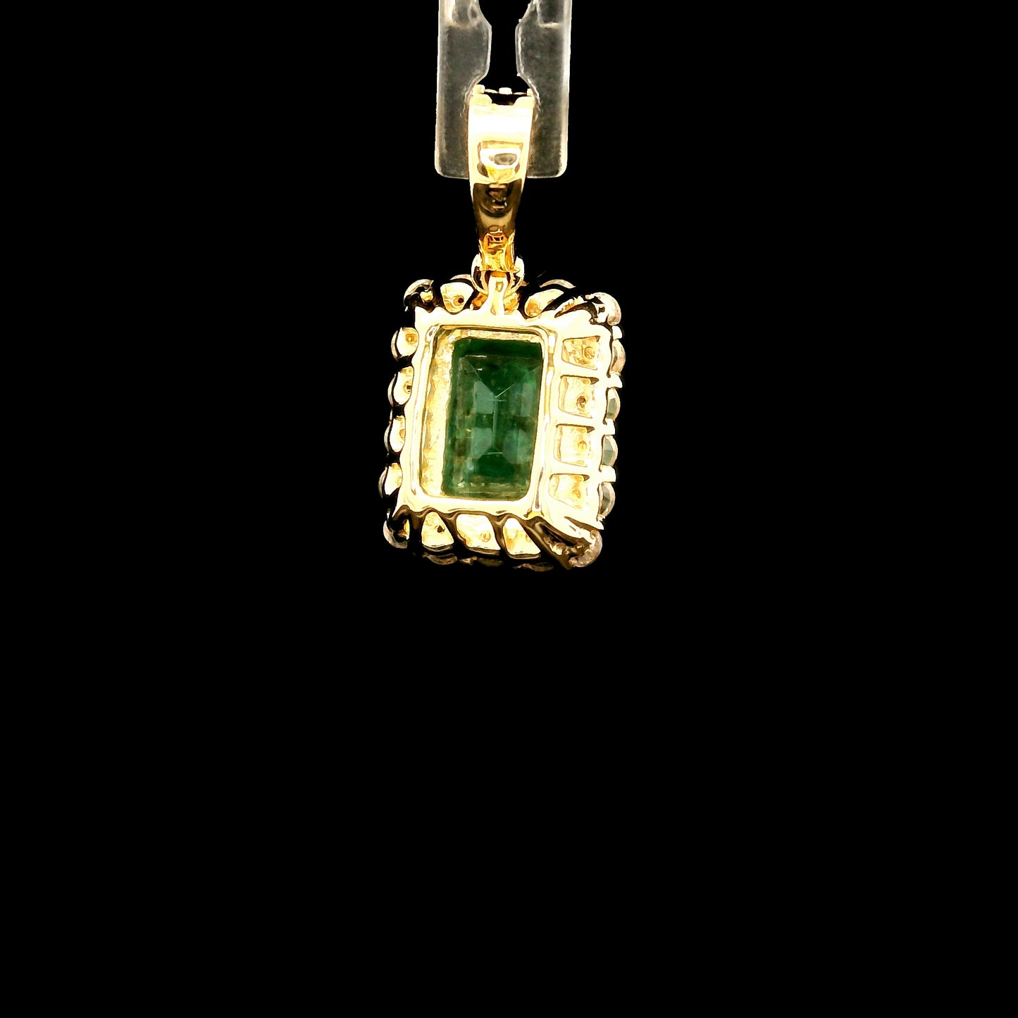 1.33 Ct Octagon Emerald 14K Gold Pendant