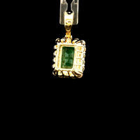1.33 Ct Octagon Emerald 14K Gold Pendant