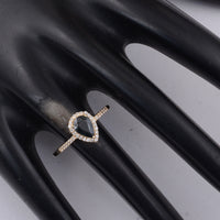 0.68 Ct Pear Sapphire 9K Gold Ring