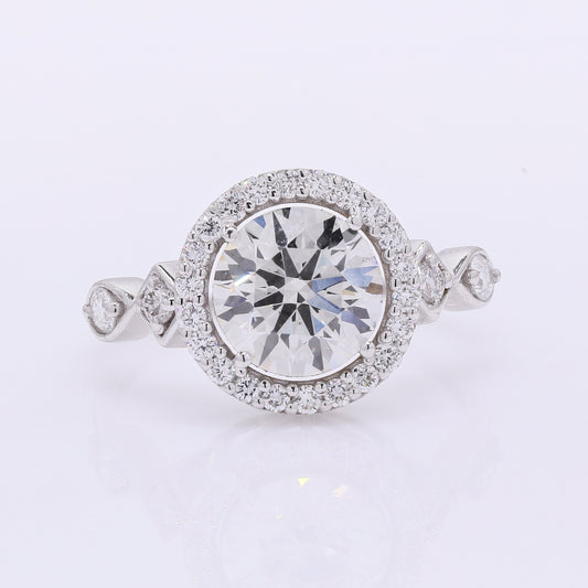 2.45 Carats Lab Grown Diamond 14K Gold Ring