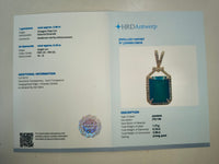 3.54 Ct Octagon Natural Emerald 14K Gold Pendant
