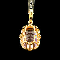 10.69 Ct Cushion Kunzite 14K Gold Pendant