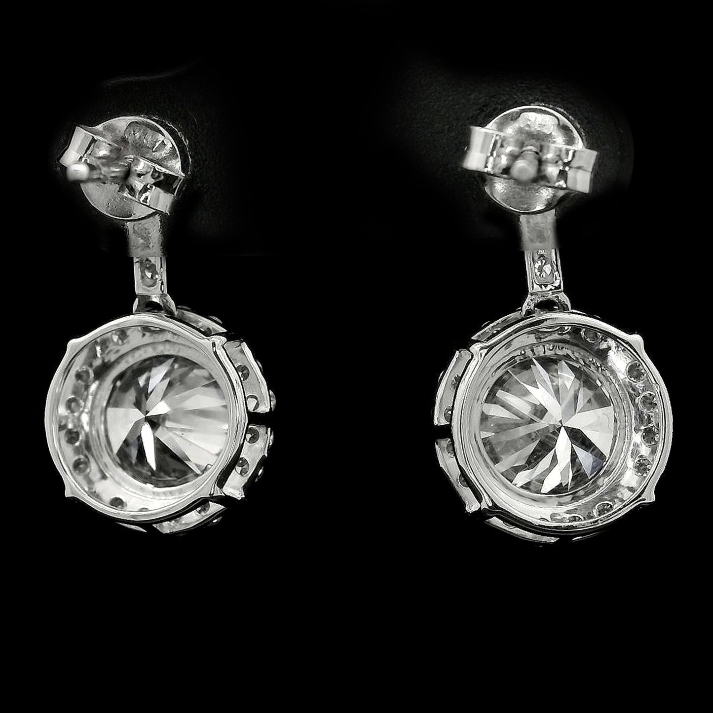 3.55 Carats Lab Grown Diamond 14K Gold Earrings