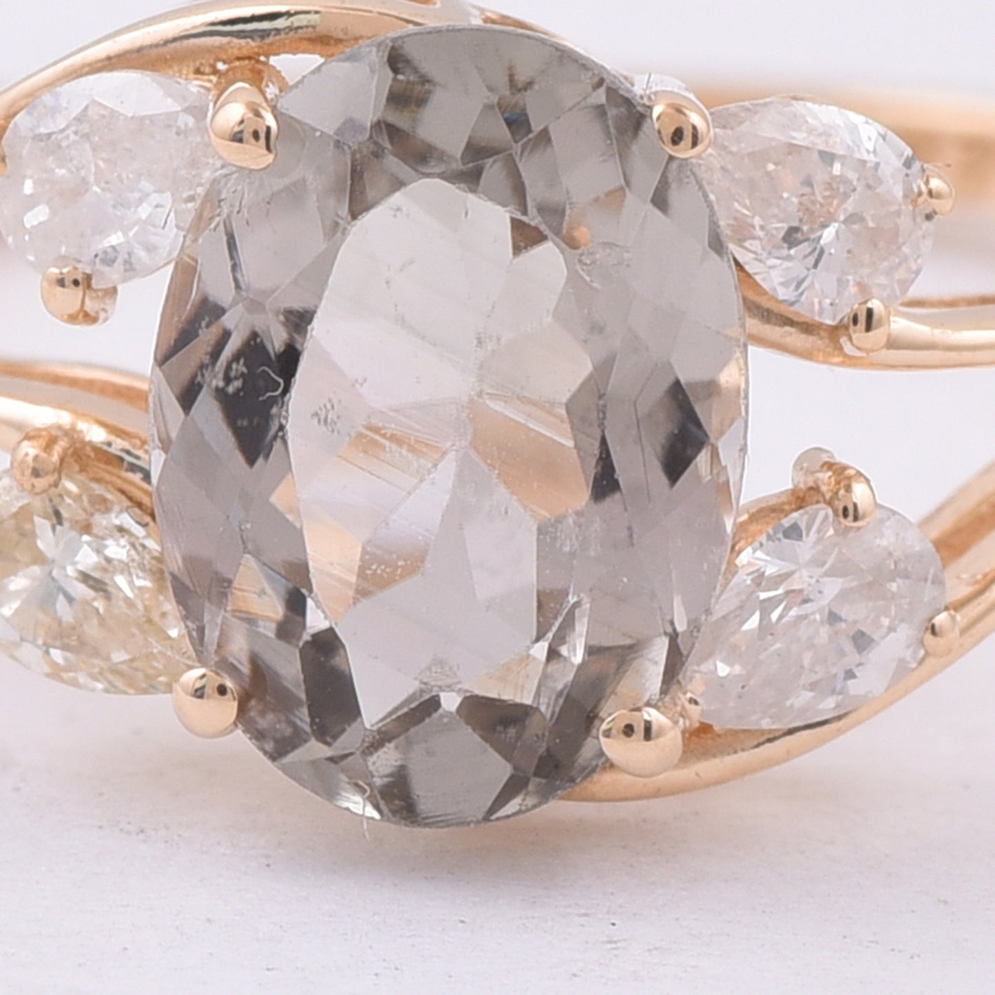 1.35 Ct Oval Natural Tourmaline 14K Gold Ring