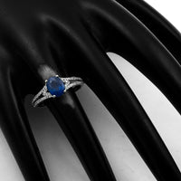 1.57 Ct Oval Mixed Cut Natural Sapphire 950 Platinum Ring