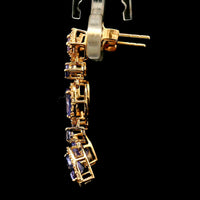 1.85 Ct Pear Tanzanite 14K Gold Earrings