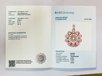 1.70 Ct Oval Cabochon Cut Natural Pink Tourmaline 14K Gold Pendant