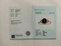 1.73 Ct Oval Mixed Cut Natural Sapphire 14K Gold Ring