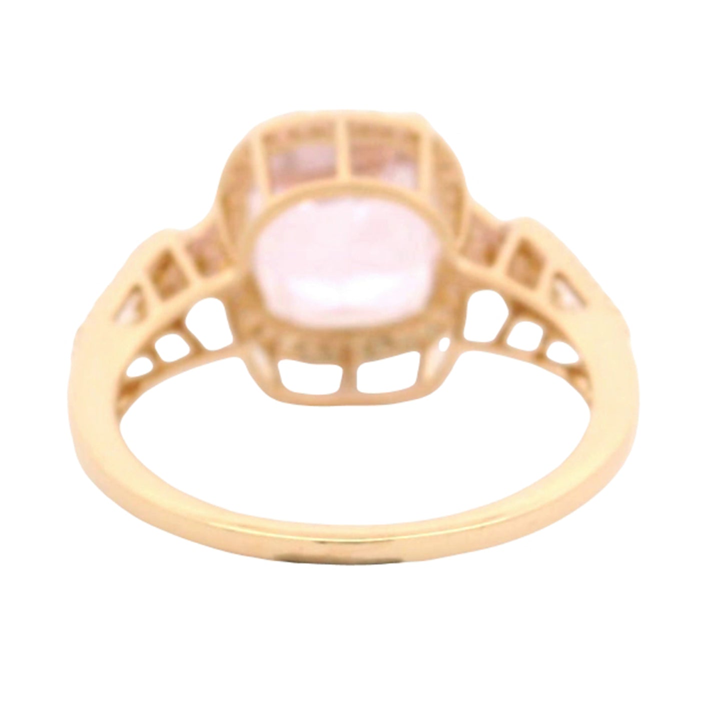 5.36 Ct Cushion Kunzite 14K Gold Ring