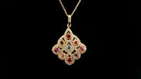 1.40 Ct Round Tourmaline 14K Gold Pendant