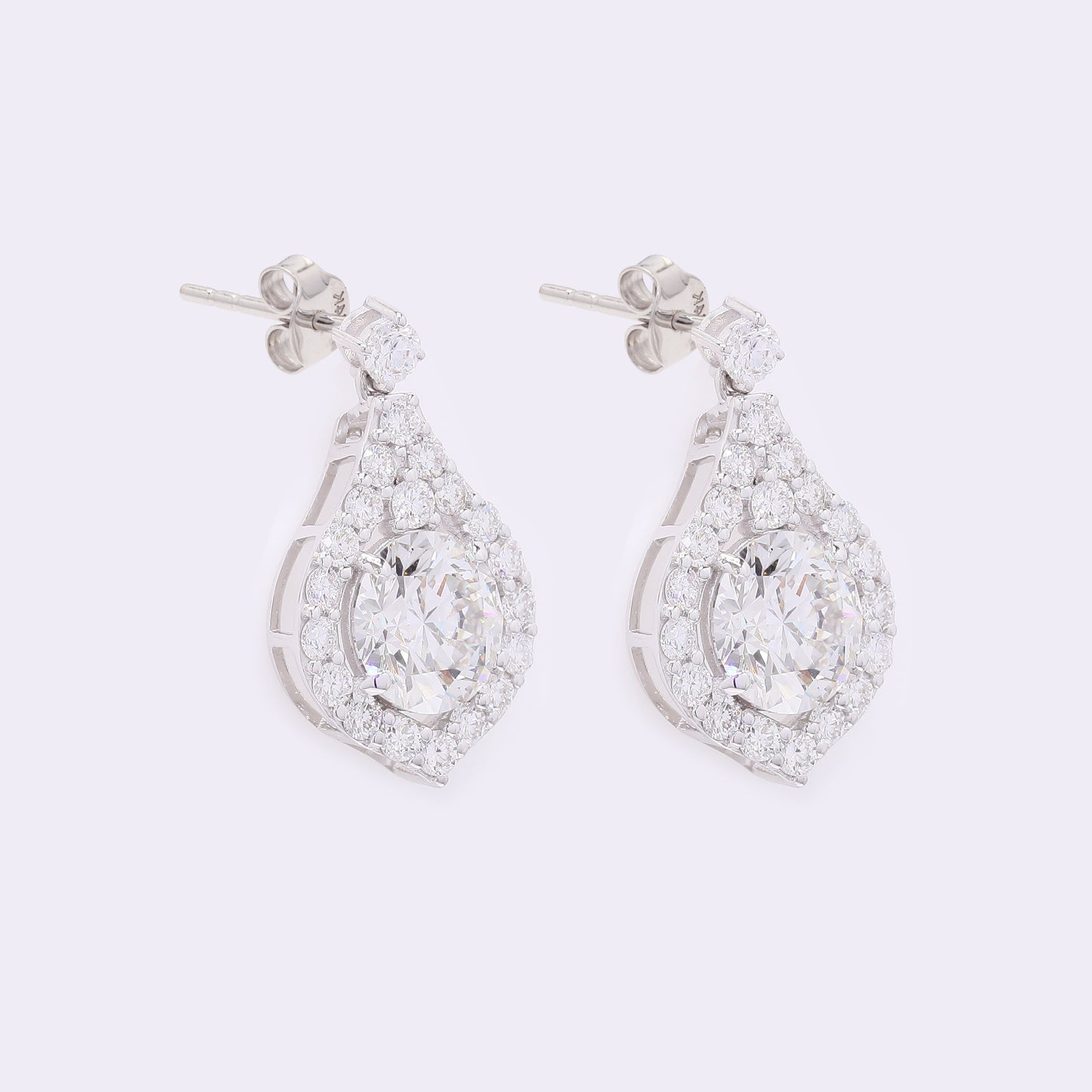 4.28 Carats Lab Grown Diamond 14K Gold Earrings