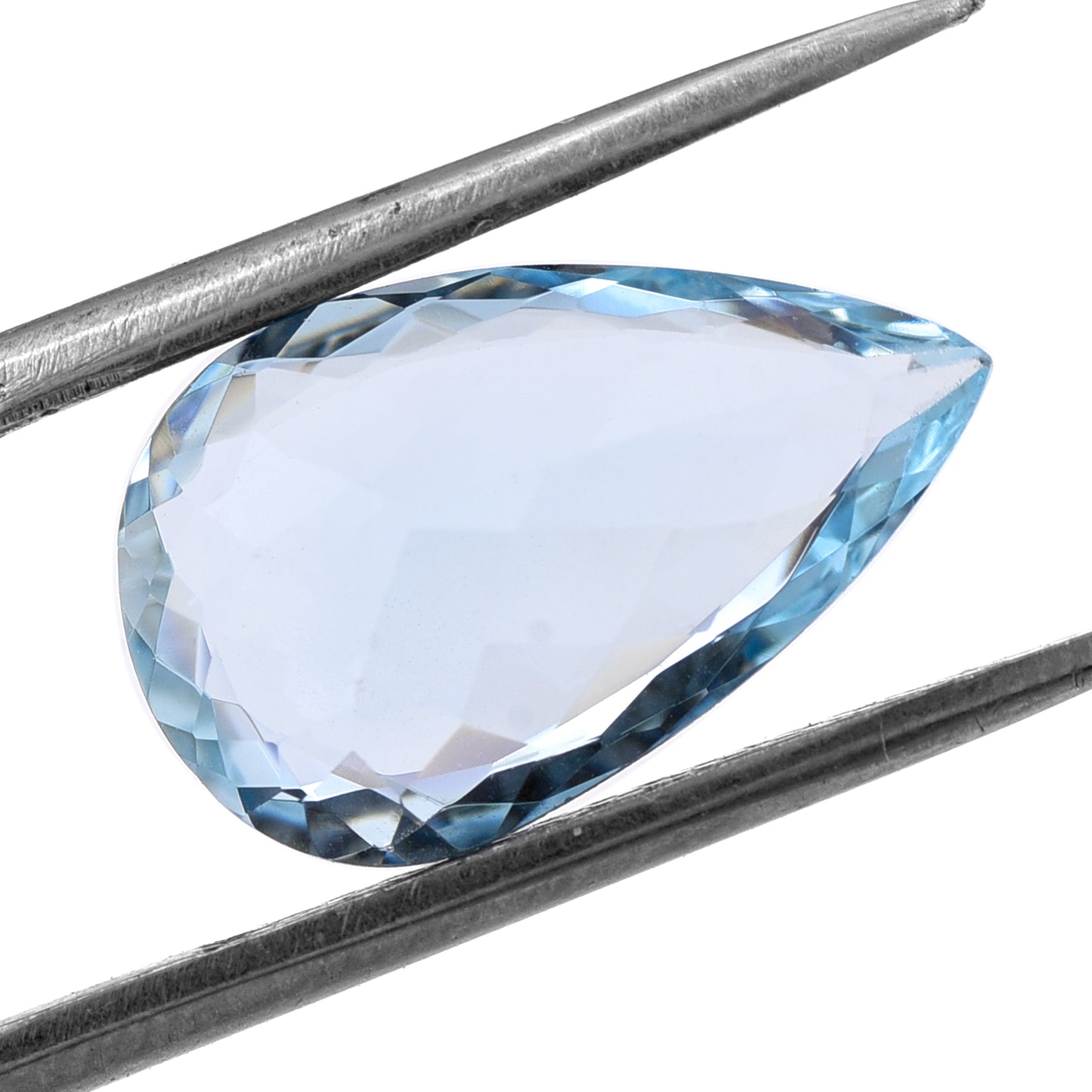 2.88 Natural Beryl Aquamarine Pear Mixed Cut Gemstone