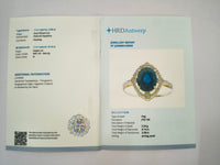 2.72 Ct Oval Natural Sapphire 14K Gold Ring