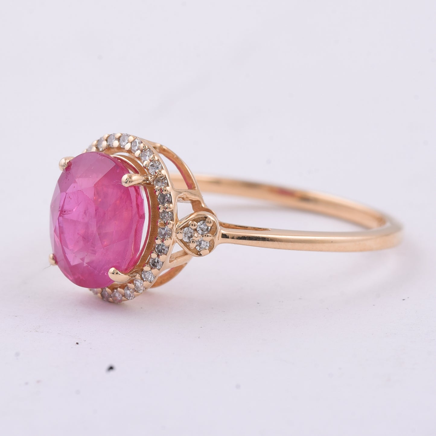 2.78 Ct Oval Natural Ruby 14K Gold Ring