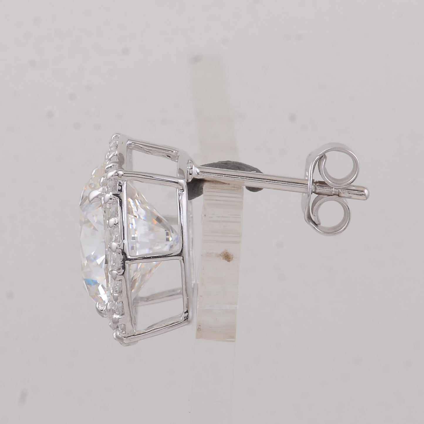 6.93 Carats Lab Grown Diamond 14K Gold Earrings