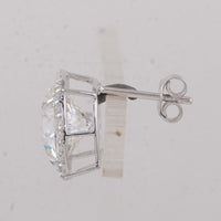 6.93 Carats Lab Grown Diamond 14K Gold Earrings