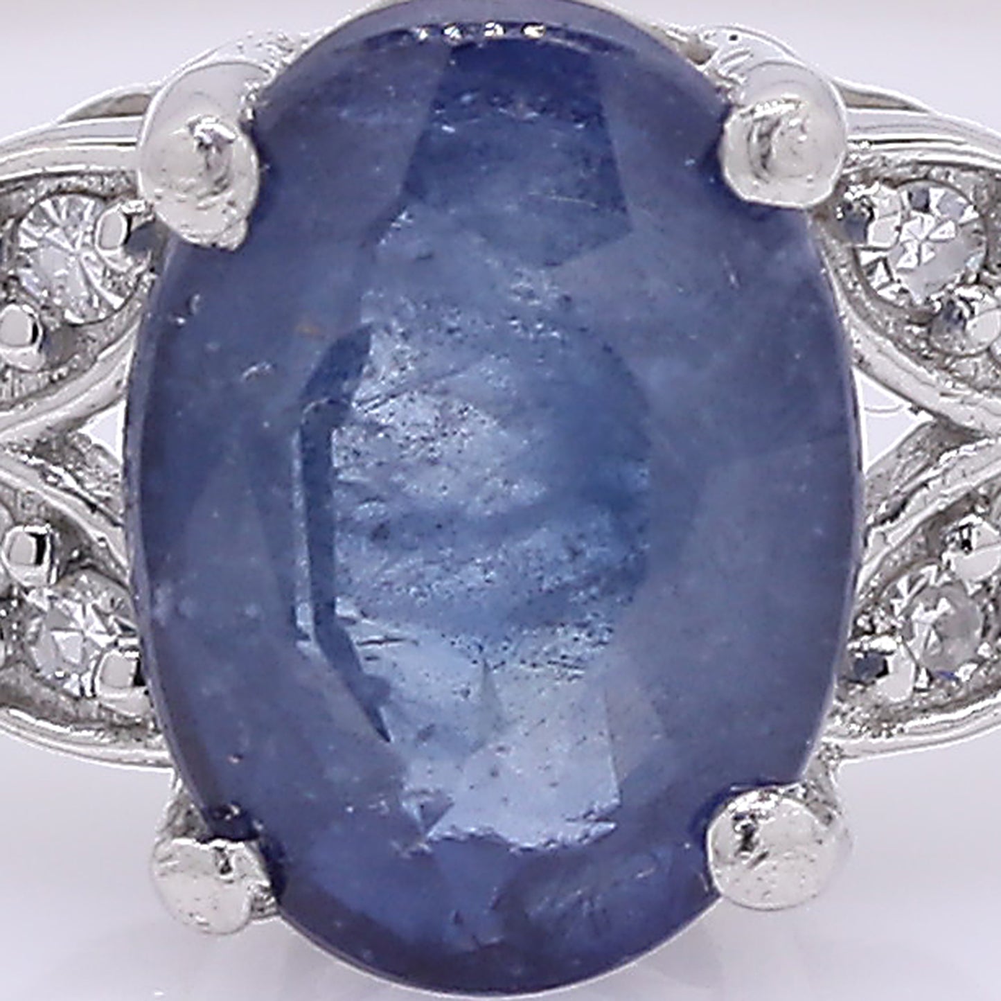 1.36 Ct Oval Mixed Cut Natural Sapphire 950 Platinum Ring