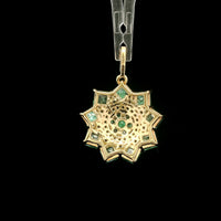 1.61 Ct Square Emerald 14K Gold Pendant