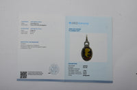 3.65 Ct Oval Mixed Cut Natural Bi Coloured Sapphire 14K Gold Pendant