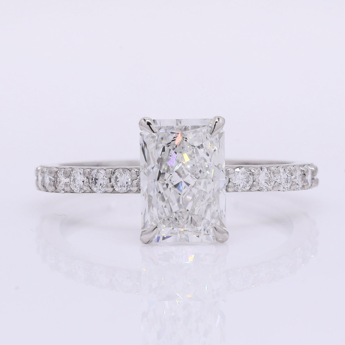 2.38 Carats Lab Grown Diamond 950 Platinum Ring
