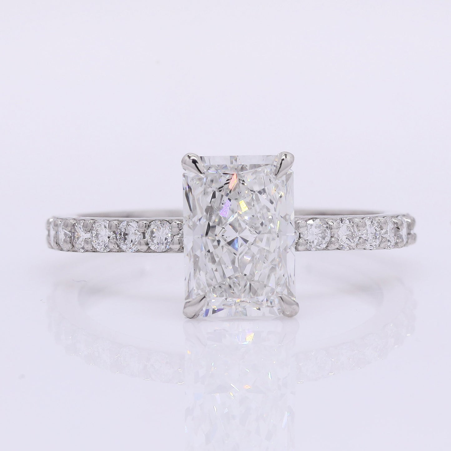 2.38 Carats Lab Grown Diamond 950 Platinum Ring