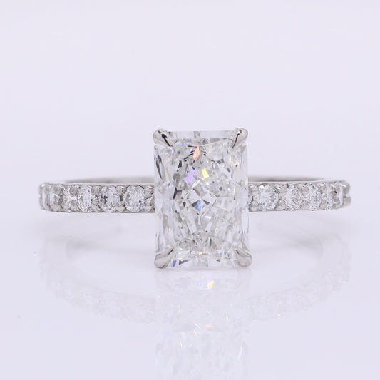2.38 Carats Lab Grown Diamond 950 Platinum Ring