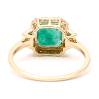 1.68 Ct Octagon Natural Emerald 14K Gold Ring