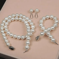 Imitation Pearl Gold Plated Brass Necklace
