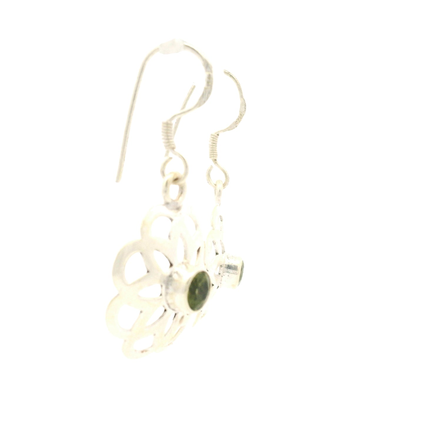 2.84 Ct Peridot 925 Sterling Silver Earrings