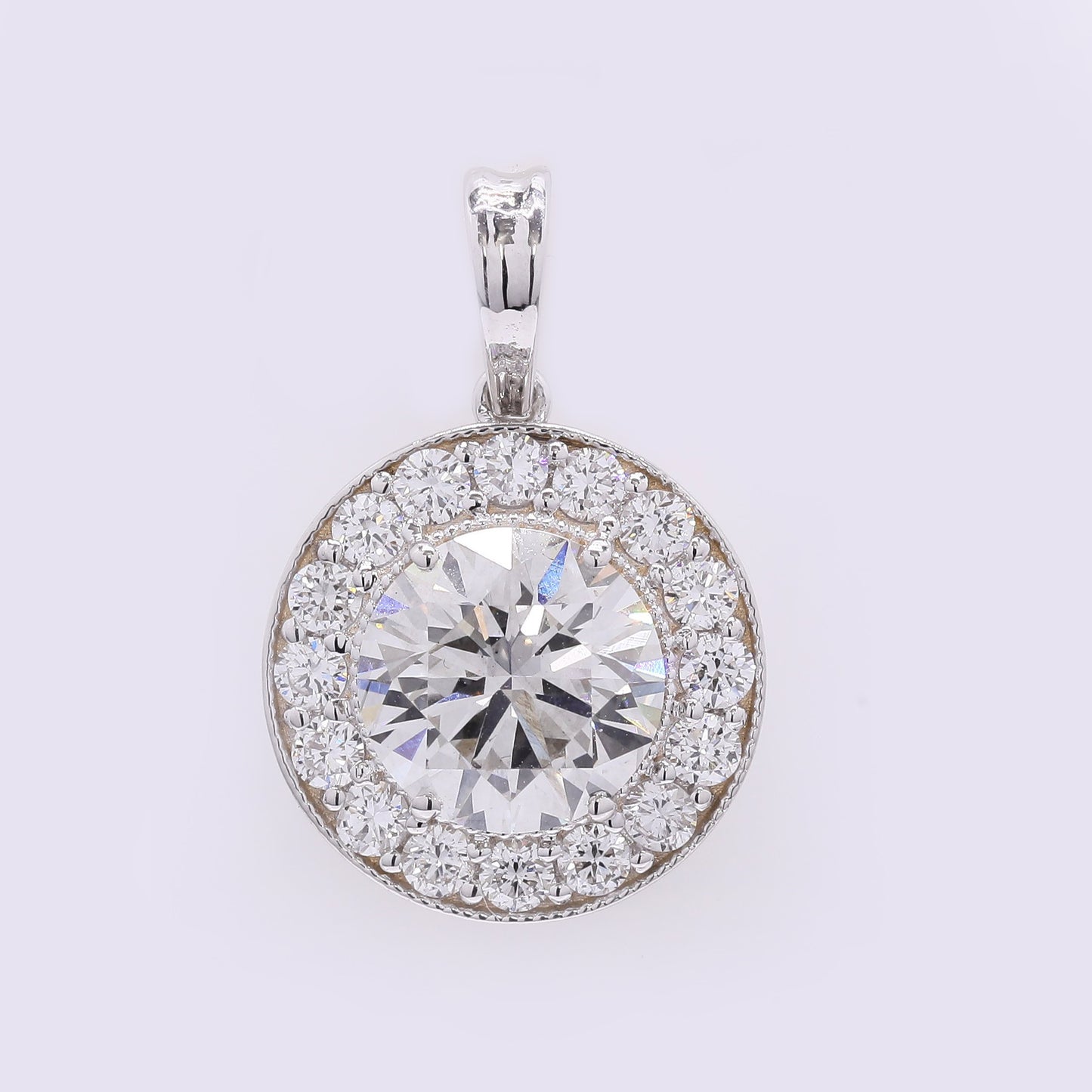 2.11 Carats Lab Grown Diamond 14K Gold Pendant