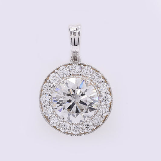 2.11 Carats Lab Grown Diamond 14K Gold Pendant