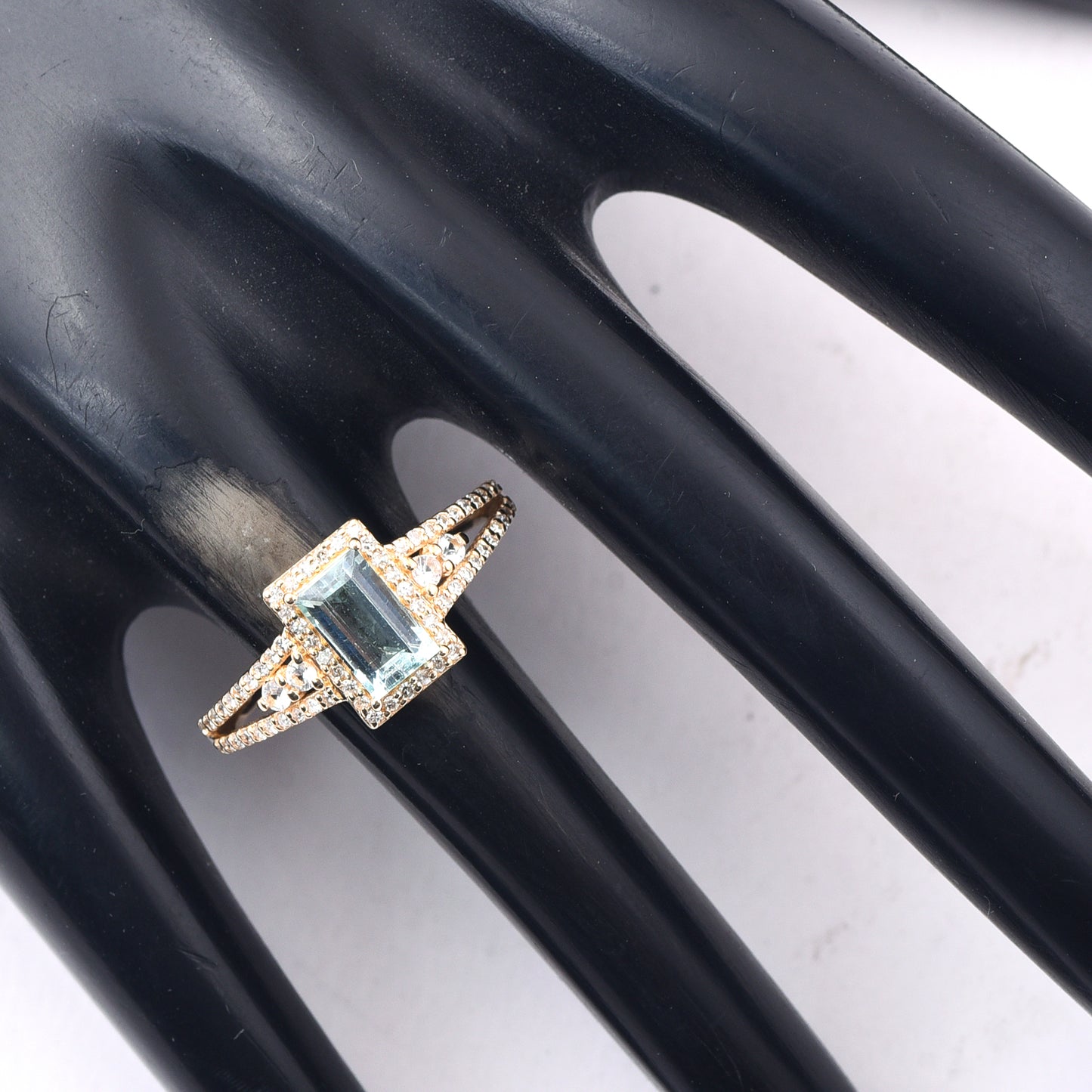 1.10 Ct Octagon Emerald 14K Gold Ring
