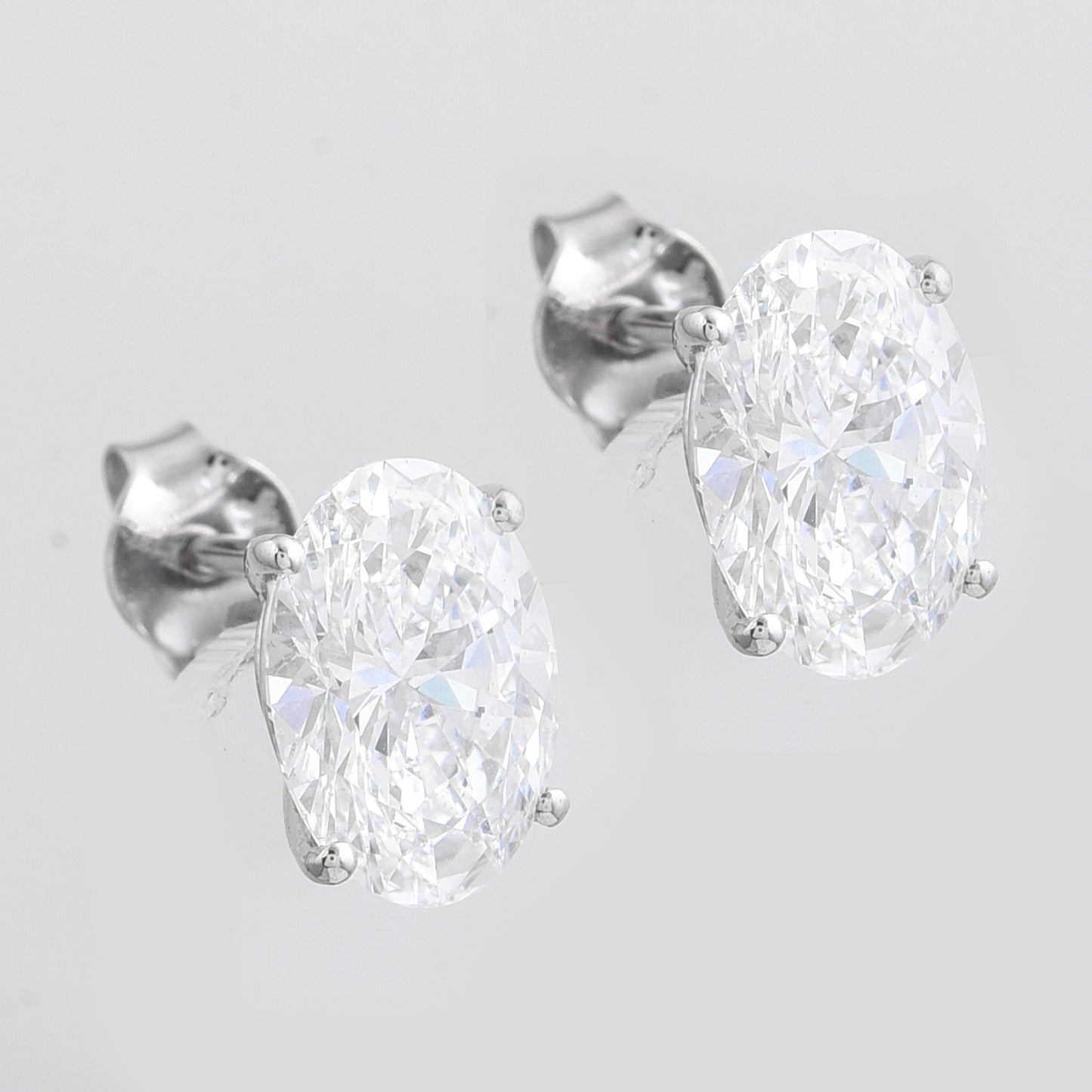 3.03 Carats Lab Grown Diamond 14K Gold Earrings