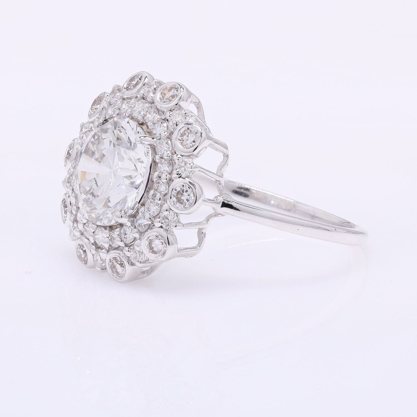 2.77 Carats Lab Grown Diamond 14K Gold Ring