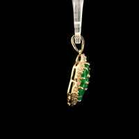 2.89 Ct Round Emerald 14K Gold Pendant