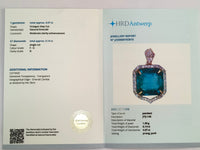 4.21 Ct Octagon Step Cut Natural Emerald 14K Gold Pendant