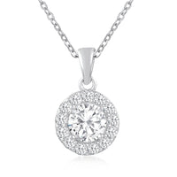 3.60 ct. t.w. Moissanite Inside-Outside Hoop Earrings in Sterling Silver. 1 1/8"