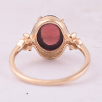 3.60 Ct Oval Cabochon Cut Natural Tourmaline 14K Gold Ring