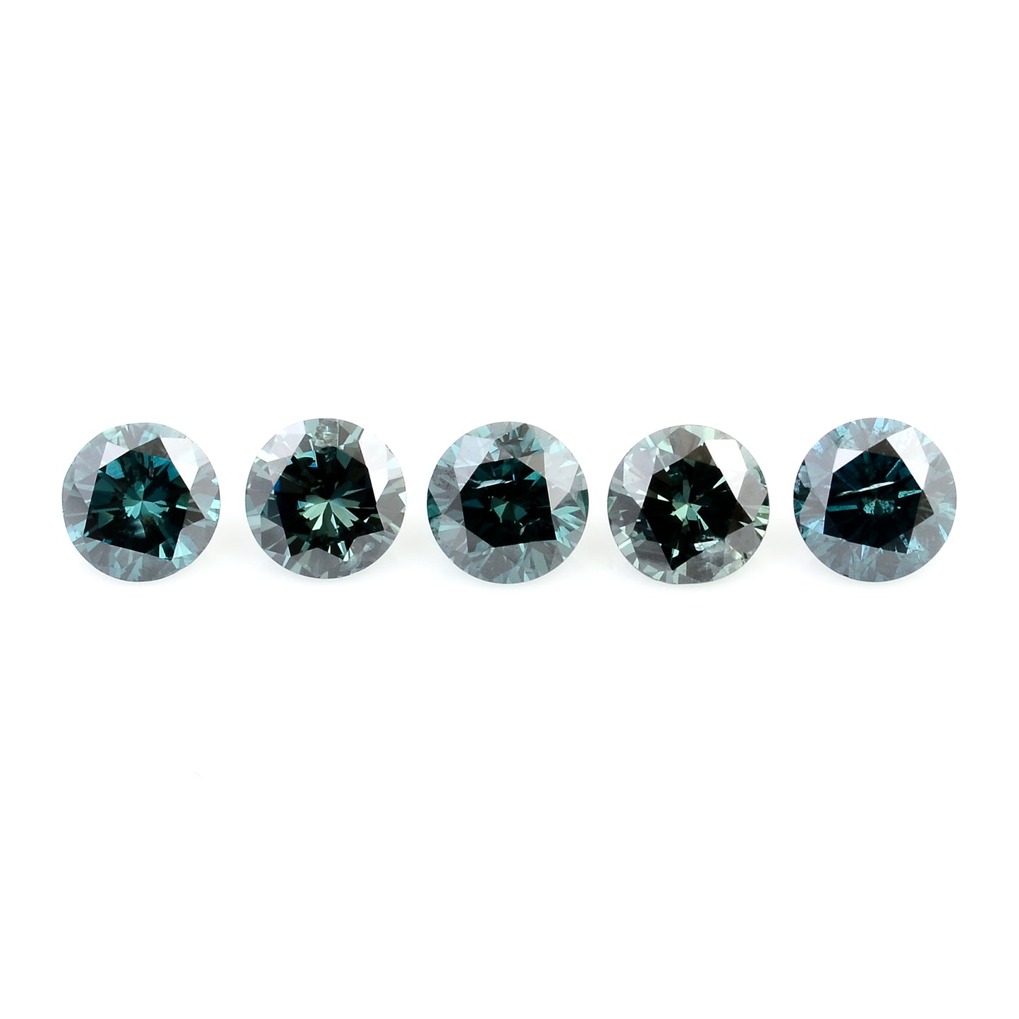0.59 Blue Diamond Round Loose Gemstone