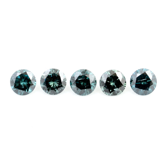 0.59 Blue Diamond Round Loose Gemstone