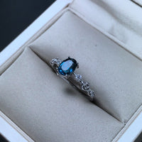 Blue Topaz 925 Sterling Silver Ring