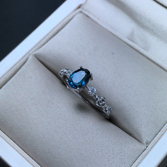 Blue Topaz 925 Sterling Silver Ring