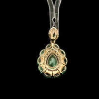 1.67 Ct Pear Emerald 14K Gold Pendant