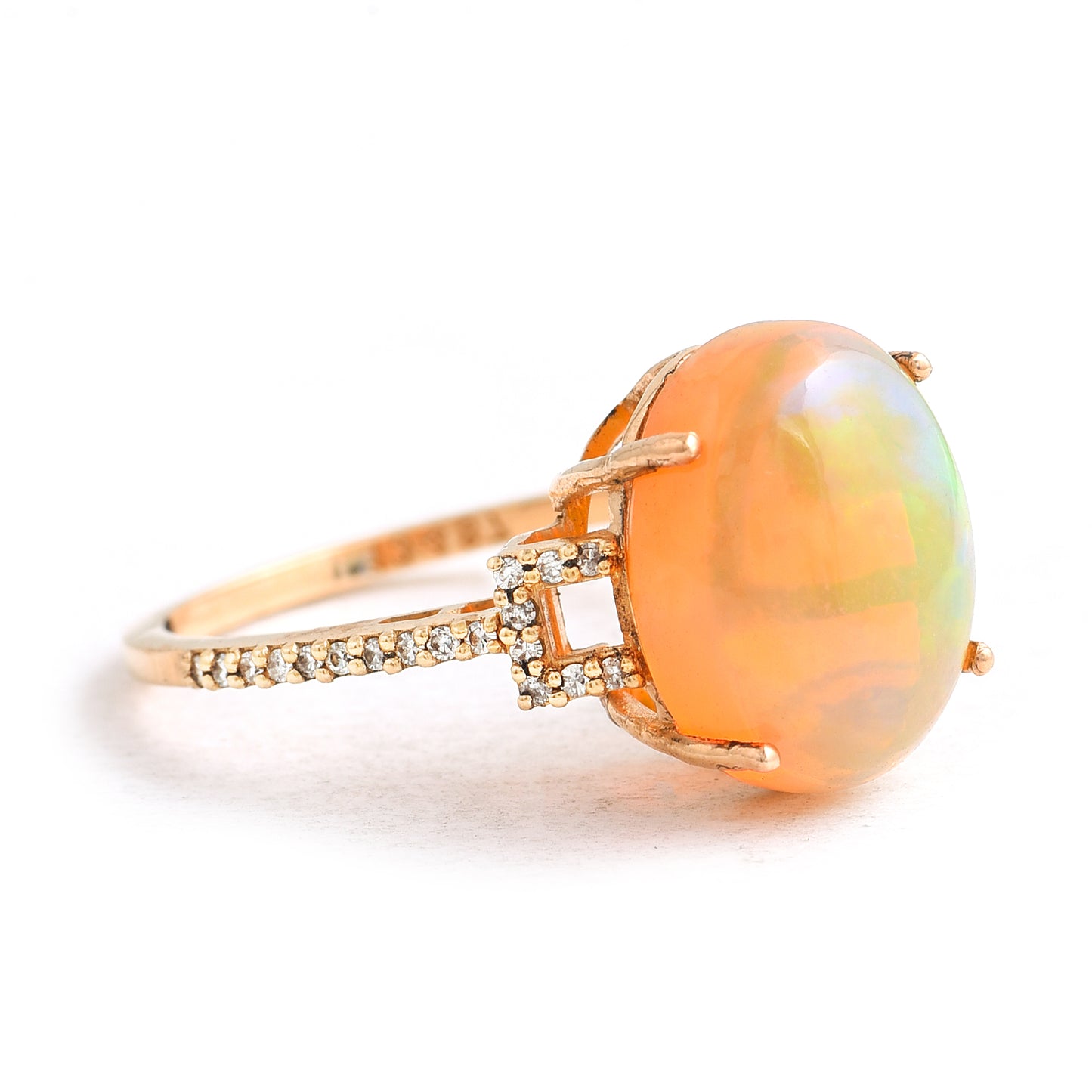 4.16 Ct Oval Opal 14K Gold Ring