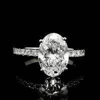 2.83 Carats Lab Grown Diamond 950 Platinum Ring