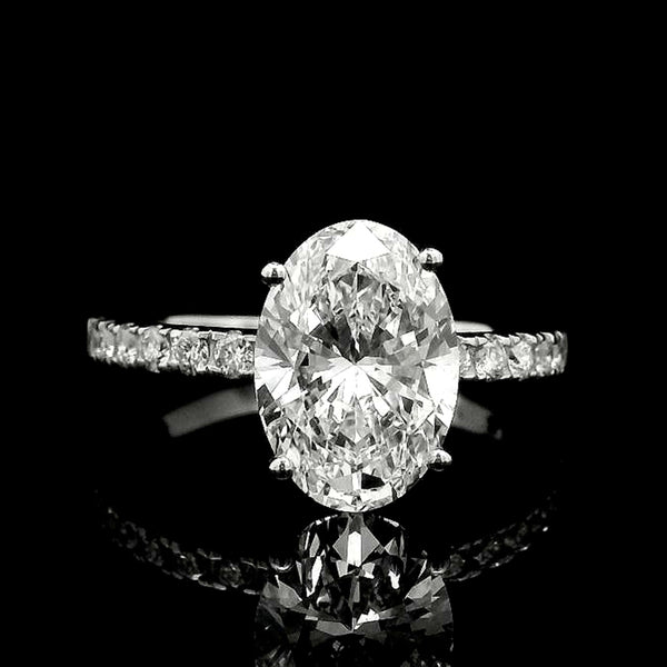 2.83 Carats Lab Grown Diamond 950 Platinum Ring